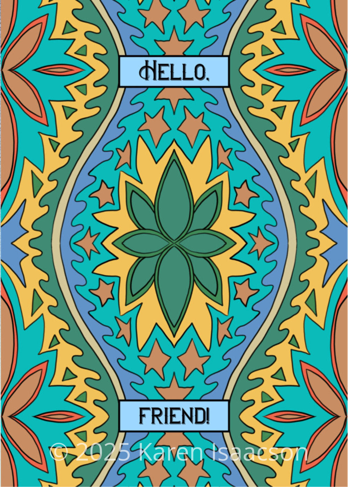 6533 "Hello Friend" 5x7 All Occasion Greeting Card