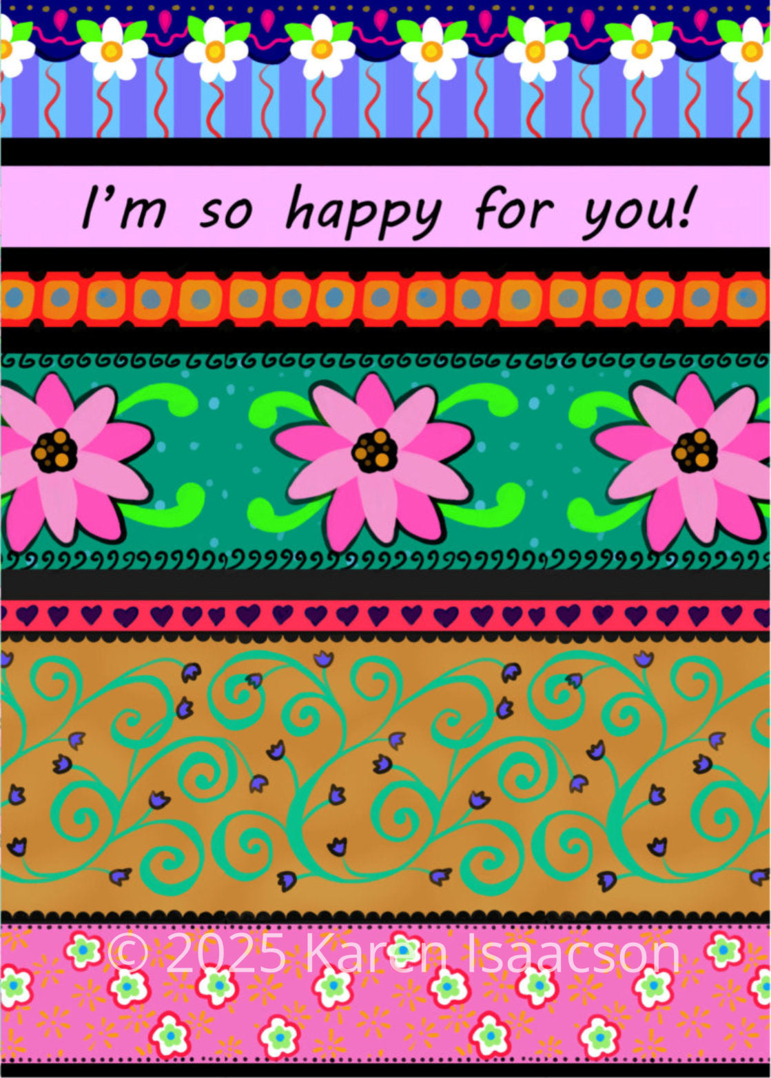 6548 "So Happy for You" 5x7 All Occasion Greeting Card