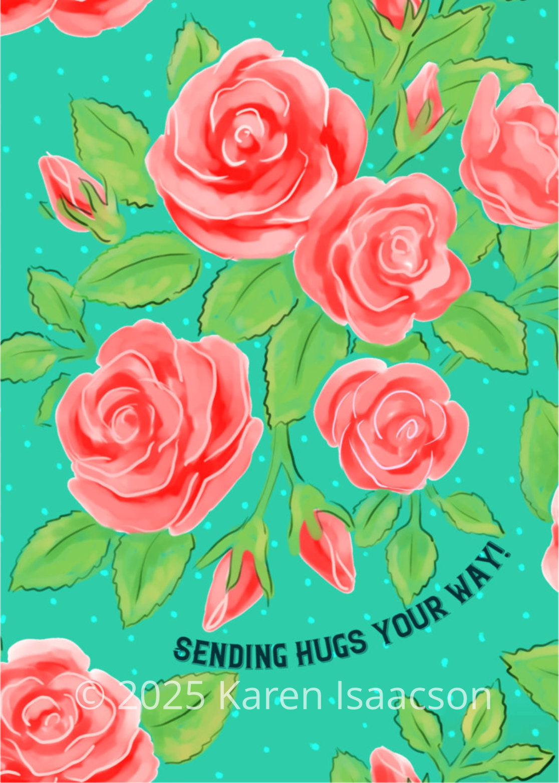 6556 "Sending Hugs" 5x7 All Occasion Greeting Cards