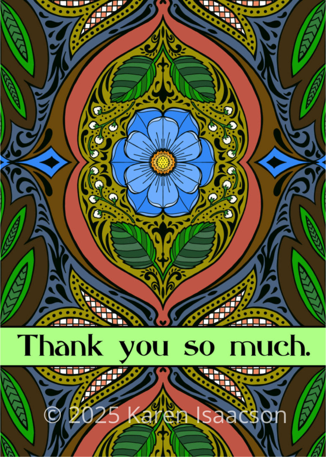 6559 "Thank You So Much 2" 5x7 All Occasion Greeting Card