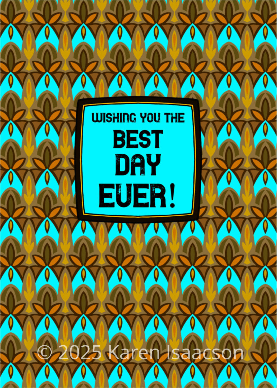 6569 "Wishing You the Best Day Ever" 5x7 All Occasion Greeting Card