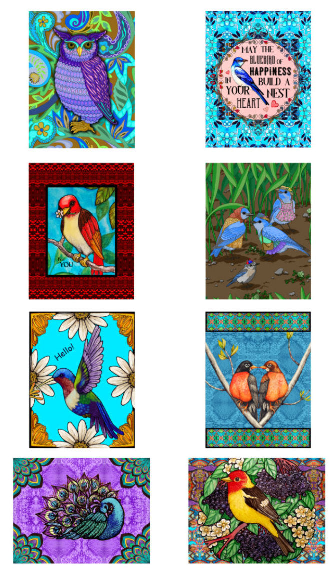 6584 "Fine Feathered Friends" Notecard Set with Pen