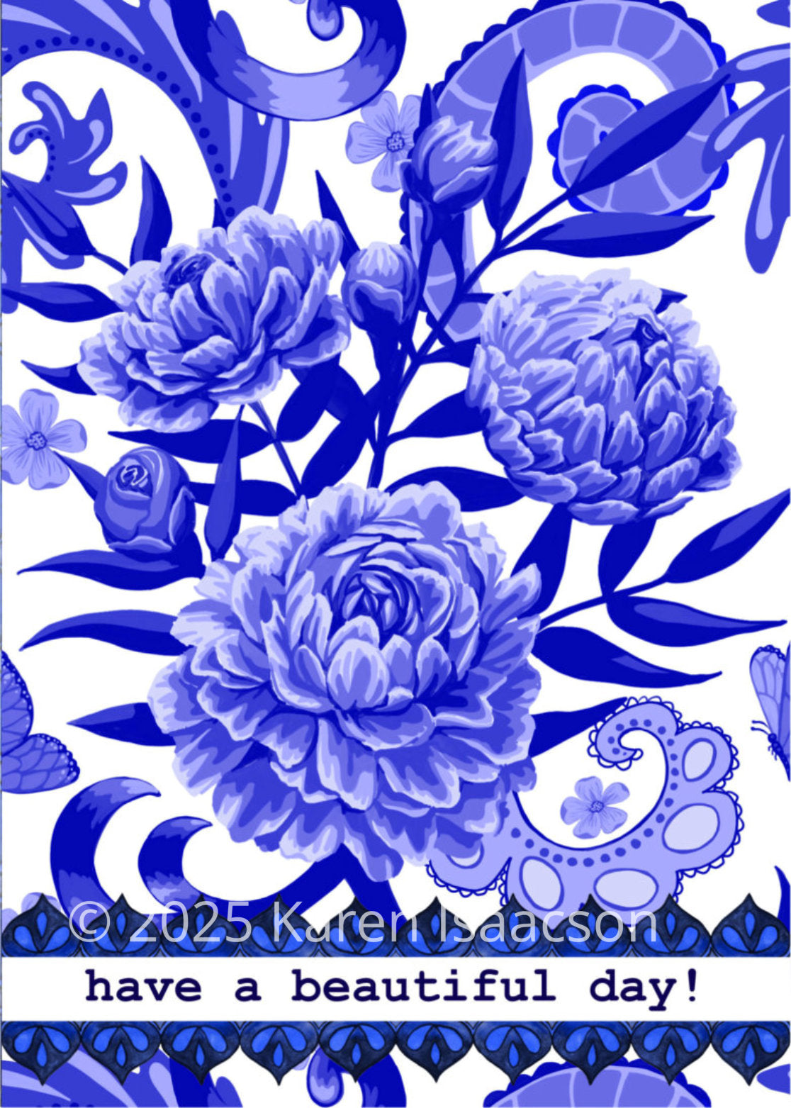 6525 "Delft Beautiful Day" 5x7 All Occasion Greeting Card