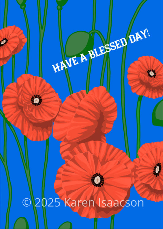 6529 "Have a Blessed Day" 5x7 All Occasion Greeting Card