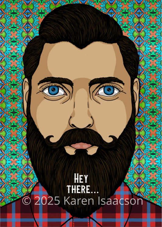 6538 "Hey There" 5x7 All Occasion Greeting Card