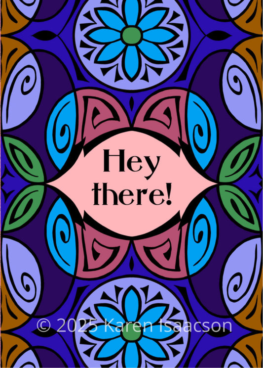 6539 "Hey There 2" 5x7 All Occasion Greeting Card