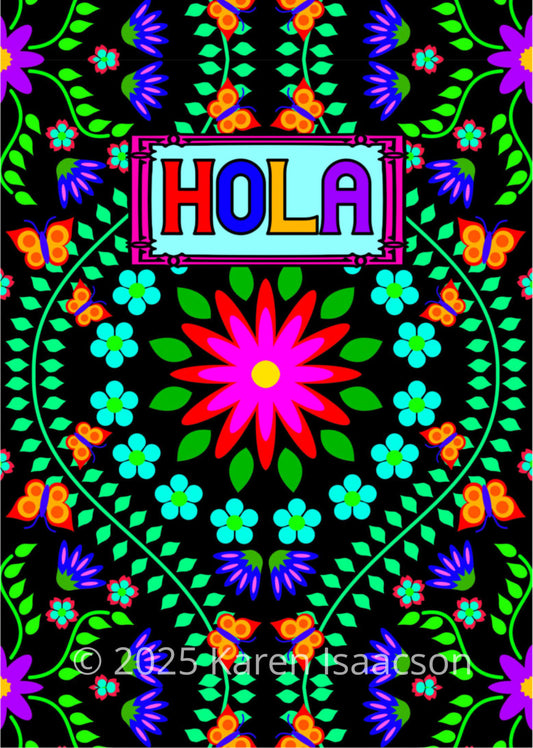 6541 "Hola" 5x7 All Occasion Greeting Card