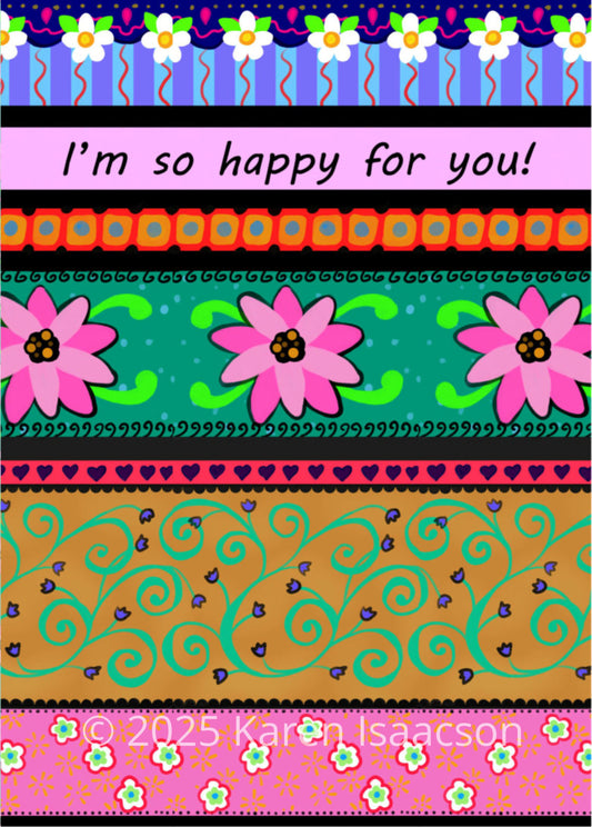 6548 "So Happy for You" 5x7 All Occasion Greeting Card