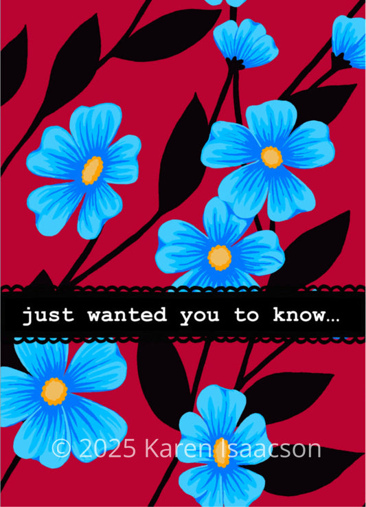 6551 "Wanted You to Know" 5x7 All Occasion Greeting Cards