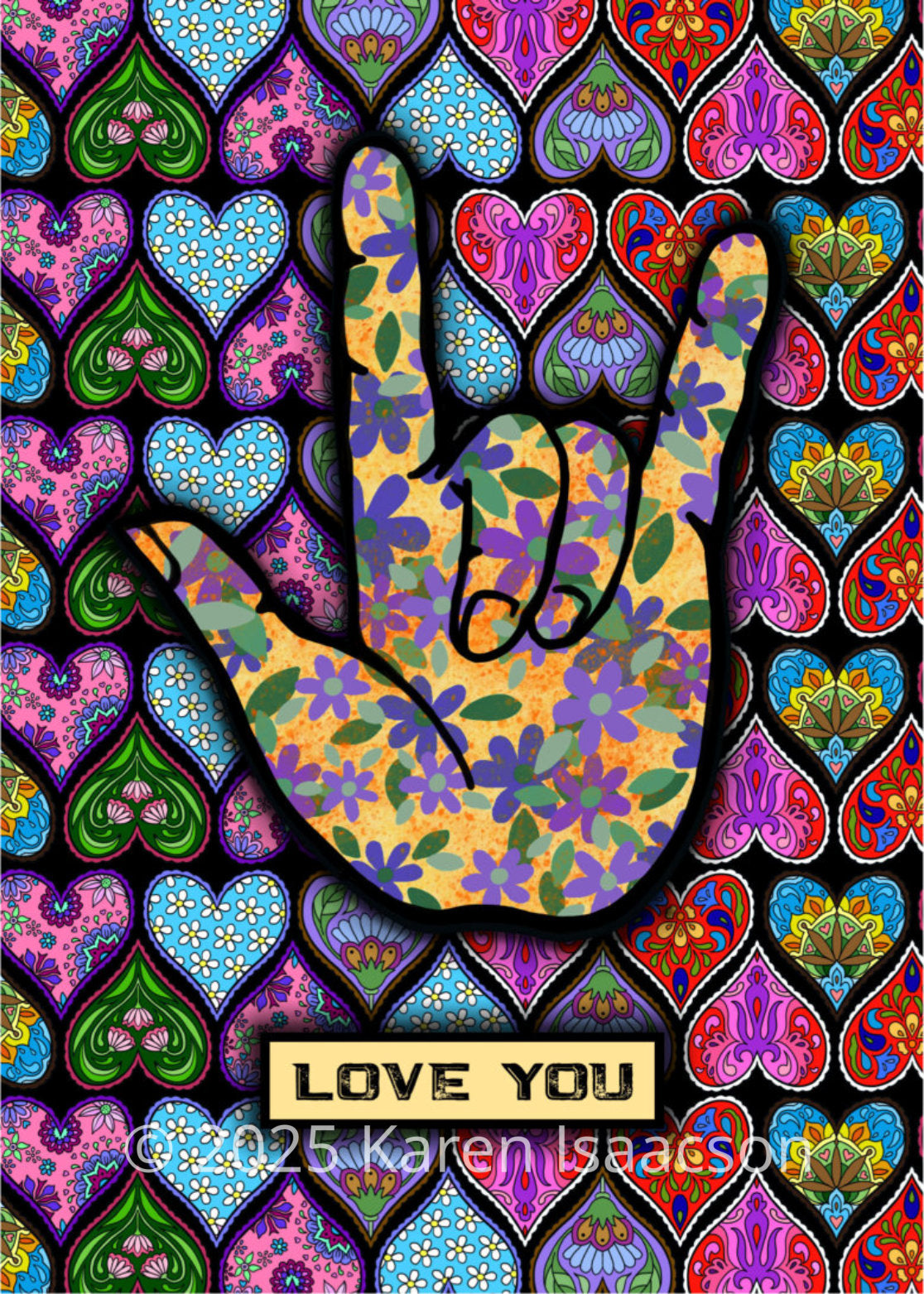 6552 "Love You" 5x7 All Occasion Greeting Card