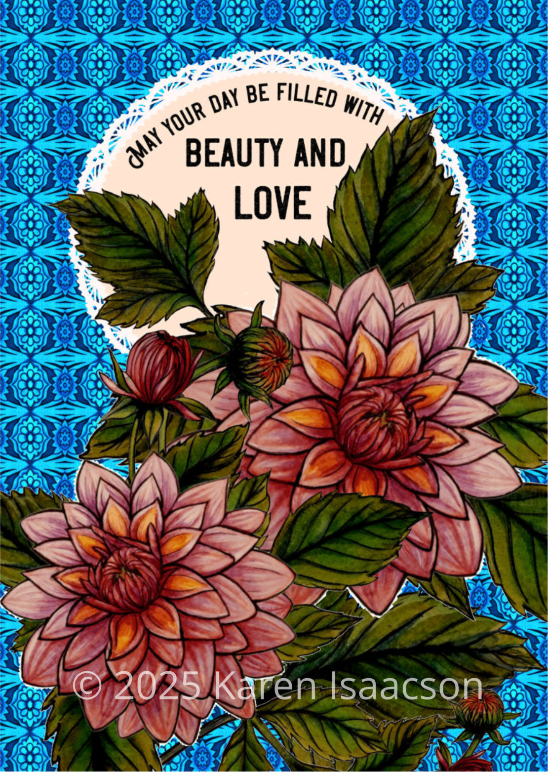 6553 "Beauty and Love" 5x7 All Occasion Greeting Card