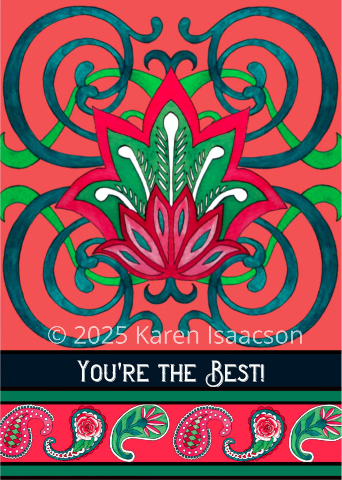6570 "You're the Best" 5x7 All Occasion Greeting Card