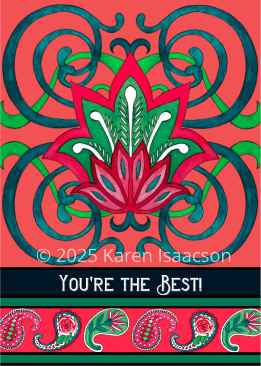 6570 "You're the Best" 5x7 All Occasion Greeting Card