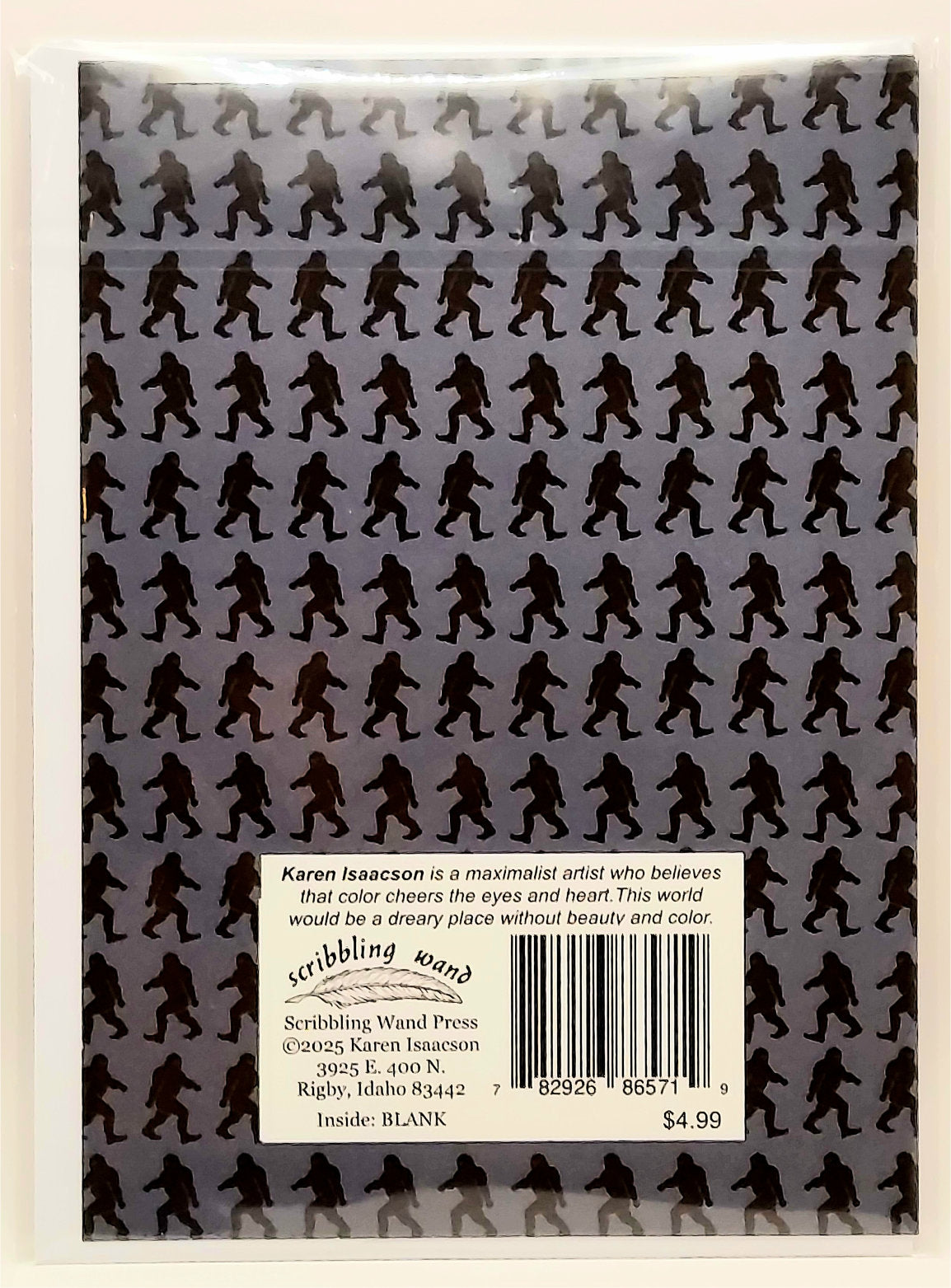 6571 "American Gothic Bigfoot" 5x7 All Occasion Greeting Card