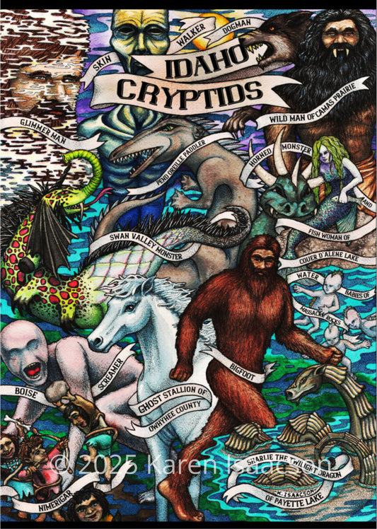 6572 "Idaho Cryptids" 5x7 All Occasion Greeting Card