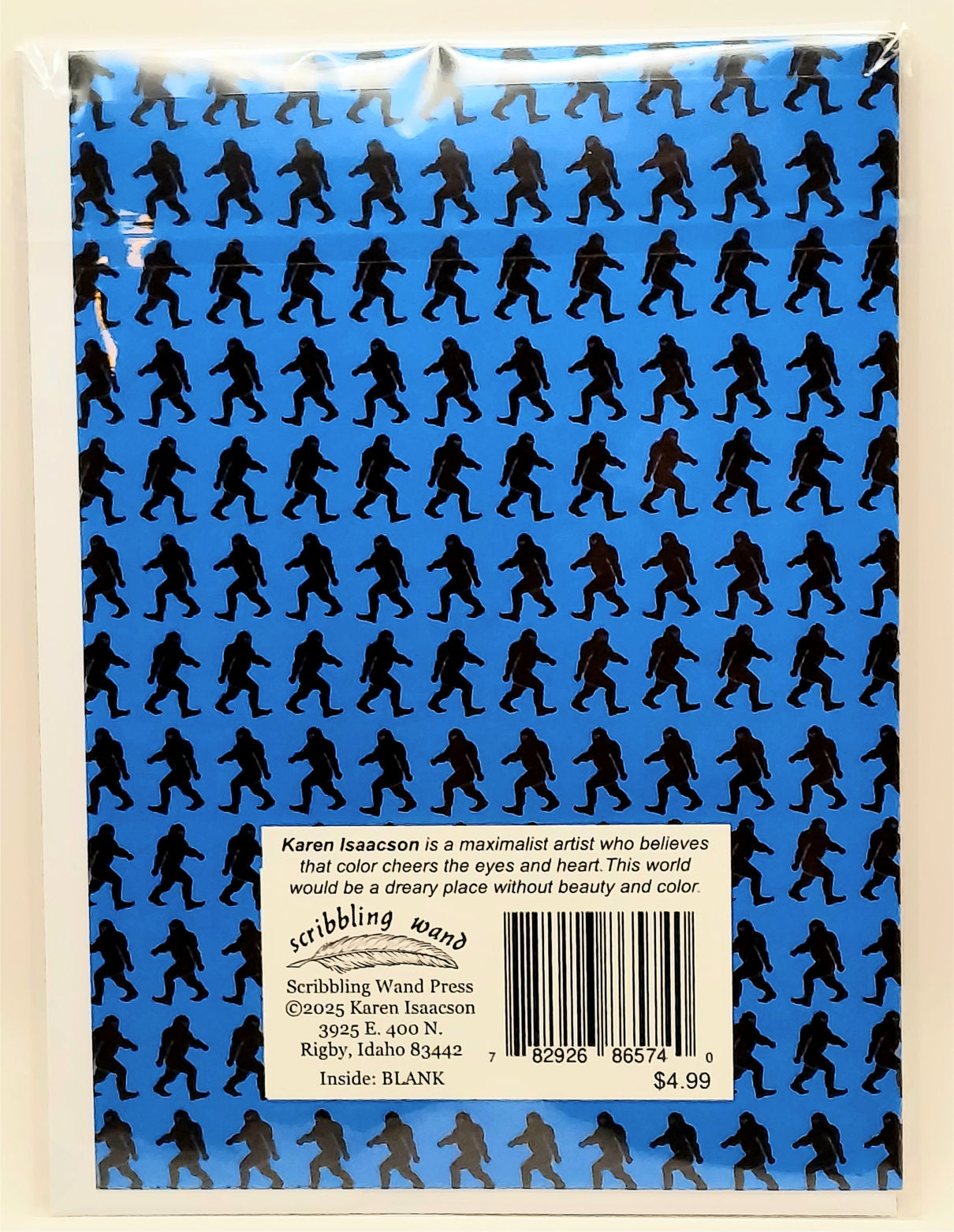 6574 "Bigfoot with Pearl Earring" 5x7 All Occasion Greeting Card