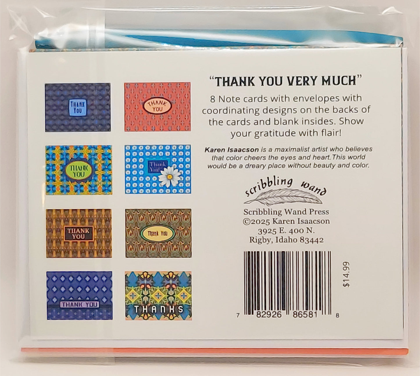6581 "Thank You Very Much" Notecard Set with Pen