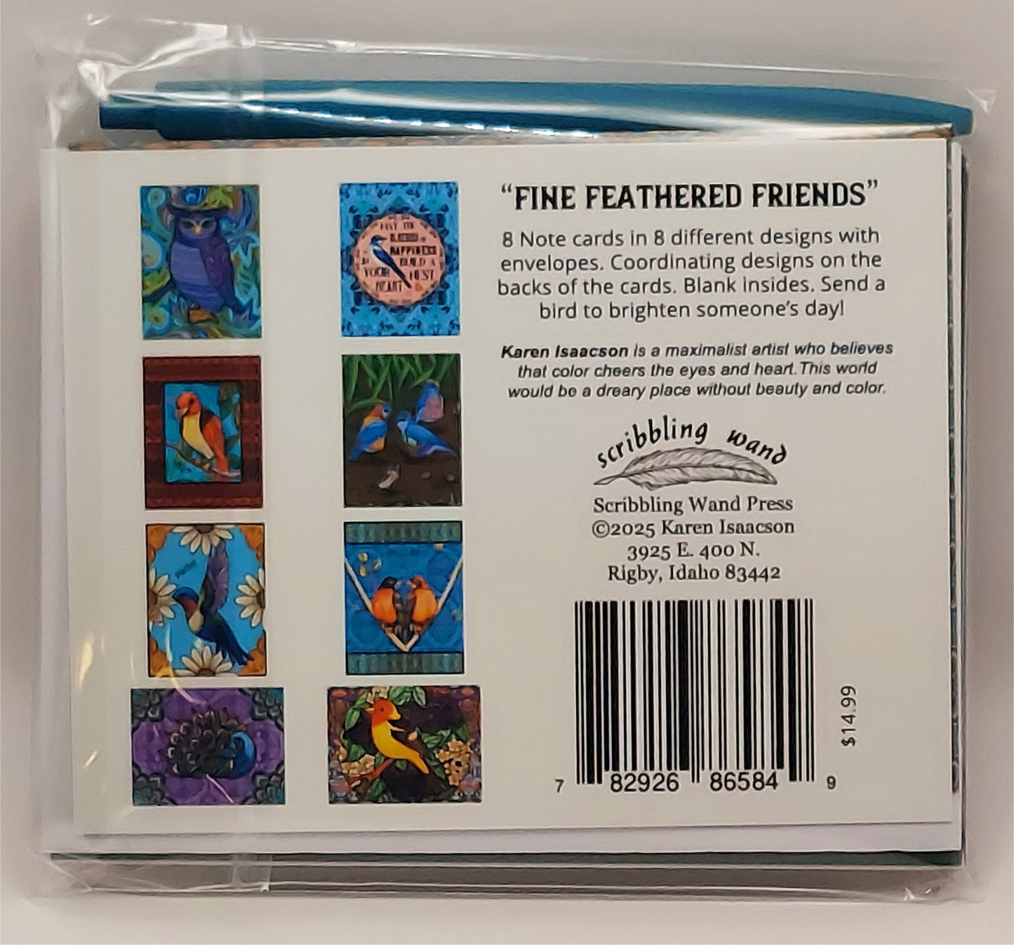 6584 "Fine Feathered Friends" Notecard Set with Pen