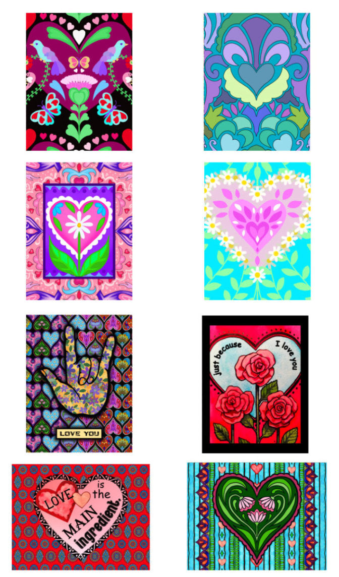 6585 "Love Is the Answer" notecard Set with Pen